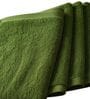 Olive Green 100% Pure Bamboo Terry Face Towel Set Of 4
