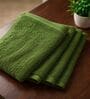 Olive Green 100% Pure Bamboo Terry Face Towel Set Of 4