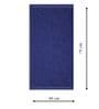 Midnight Blue 100% Pure Bamboo Terry Hand Towel Set Of 2