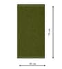 Olive Green 100% Pure Bamboo Terry Hand Towel Set Of 2