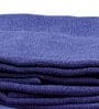 Midnight Blue 100% Pure Bamboo Terry Hand Towel Set Of 2