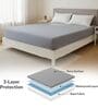 Grey 100% Waterproof Premium Double Bed Queen Size Elastic Fitted Cotton Bed Cover