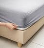 Grey 100% Waterproof Premium Double Bed King Size Elastic Fitted Cotton Bed Cover