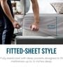 Grey 100% Waterproof Premium Double Bed King Size Elastic Fitted Cotton Bed Cover