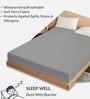 Grey 100% Waterproof Premium Double Bed King Size Elastic Fitted Cotton Bed Cover