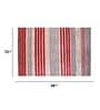 Multicolor Striped 100% Wool 4 ft x 6 ft Hand Tufted Carpet