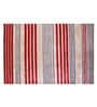 Multicolor Striped 100% Wool 4 ft x 6 ft Hand Tufted Carpet