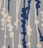 Blue 100% Wool Abstract 4 X 6 Feet Hand Tufted Carpet