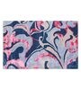 Blue Abstract 100% Wool 4 ft x 6 ft Hand Tufted Carpet