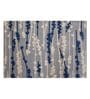 Blue 100% Wool Abstract 4 X 6 Feet Hand Tufted Carpet