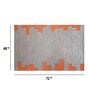Grey Striped 100% Wool 4 ft x 6 ft Hand Tufted Carpet