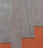 Grey Striped 100% Wool 4 ft x 6 ft Hand Tufted Carpet