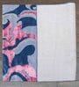 Blue Abstract 100% Wool 4 ft x 6 ft Hand Tufted Carpet