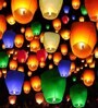 100 Pieces Multicolour Sky Lantern