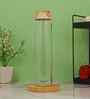 1000 ml Borosilicate Glass Water Bottle with Wooden Lid