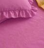 Lavender 1000 Tc Cotton Embroidered King Duvet With Ruffles
