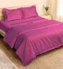 Lavender 1000 Tc Cotton Embroidered King Duvet With Ruffles