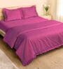 Lavender 1000 Tc Cotton Embroidered King Duvet With Ruffles