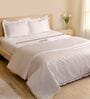 White 1000 Tc Cotton Embroidered Single Duvet With Ruffles