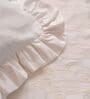 White 1000 Tc Cotton Embroidered Single Duvet With Ruffles