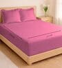 Lavender 1000 Tc Cotton Bedsheet Set With 2 Pillow Covers & 2 Embroidered Cushion Covers