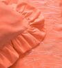 Peach 1000 Tc Cotton Bedsheet Set With 2 Pillow Covers & 2 Embroidered Cushion Covers