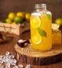 1000ml Transparent Square Glass Water Bottle with Air-Tight Lid   Kitchen Storage for Water, Milk, Juice, Smoothie (Transparent)