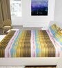 Multicolor Abstract 104 TC Cotton Double Size Bedsheet With 2 Pillow Covers