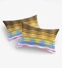 Multicolor Abstract 104 TC Cotton Double Size Bedsheet With 2 Pillow Covers