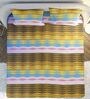 Multicolor Abstract 104 TC Cotton Double Size Bedsheet With 2 Pillow Covers