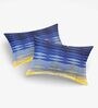 Blue Geometric 104 TC Cotton 1 Double Bedsheet with 2 Pillow Covers