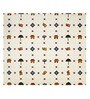 White Ethnic 144 TC Cotton King Size  Bedsheet With 2 Pillow Cover