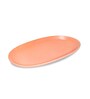 Matt Peach Glazed Ceramic Oval Appetizer Platter