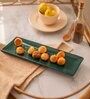 Emerald Ceramic Rectangular Appetizer Platter