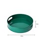 Green Metal Round Serving Tray
