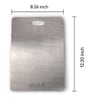 Silver Stainless Steel (12 x 8 Inches) Chopping Board