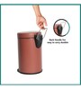 11 Ltr Brown Stainless Steel Step On Dustbin