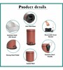 11 Ltr Brown Stainless Steel Step On Dustbin
