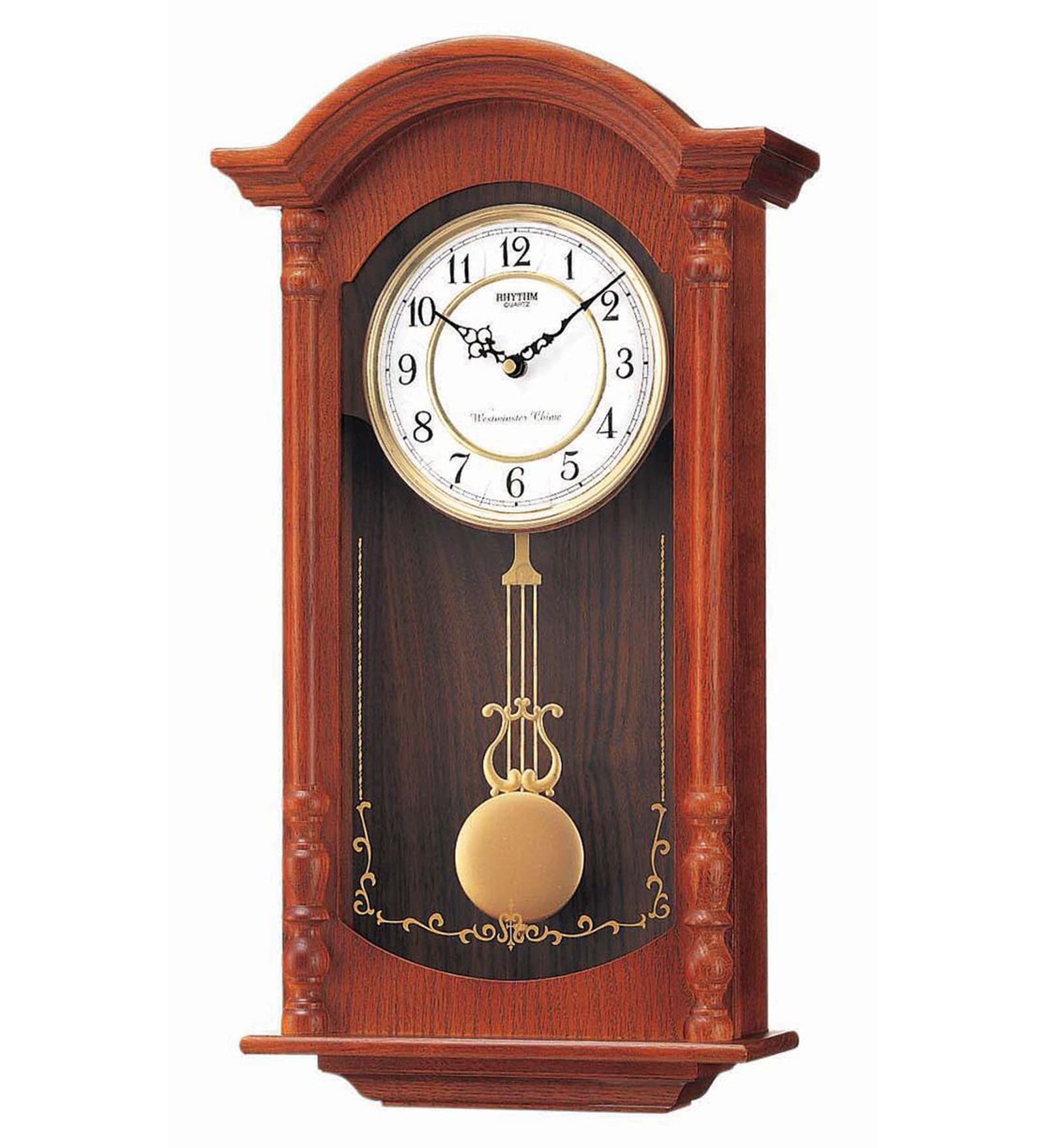 Buy Brown Solid Wood Pendulum Clock by Rhythm at 23% OFF by Rhythm ...