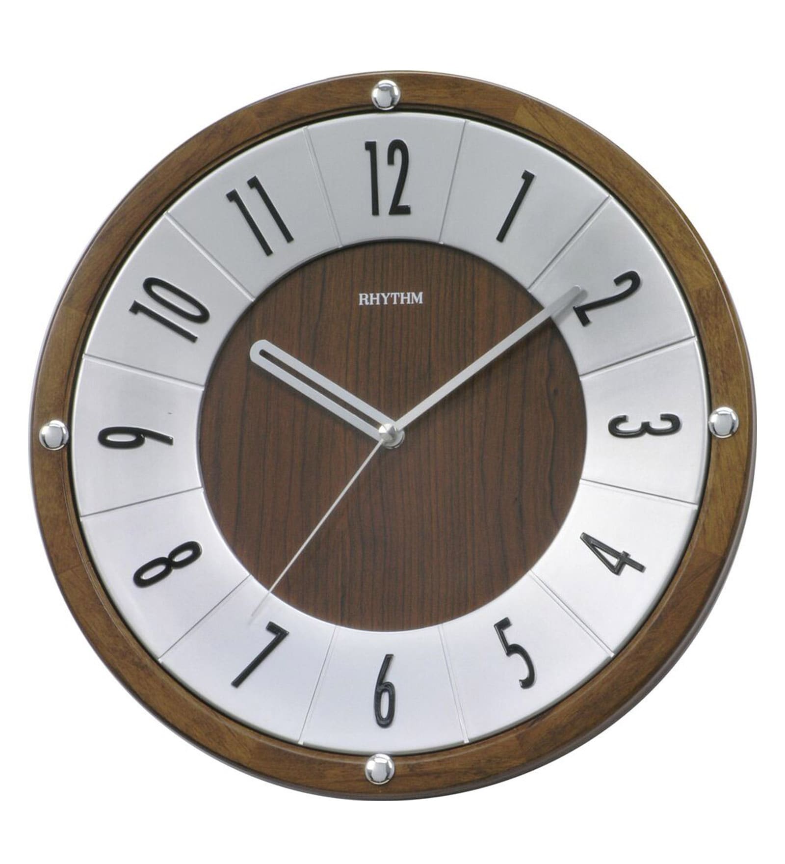 Buy 12.8 x 1.8 x 12.8 Inch Wall Clock 3D Dial Ring Silent Silky Move