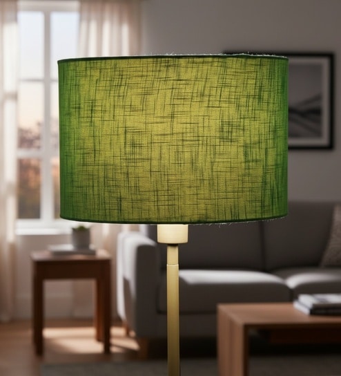 btr crafts 12-Inch Green Texture Fabric Drum Lampshade-picture-29