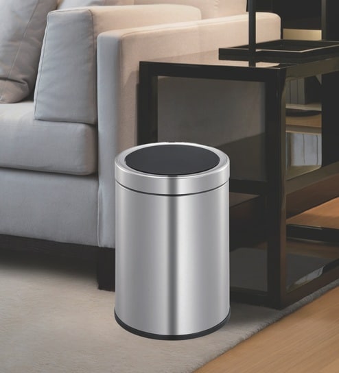 12 Litre Champagne Gold Stainless Steel Dustbin