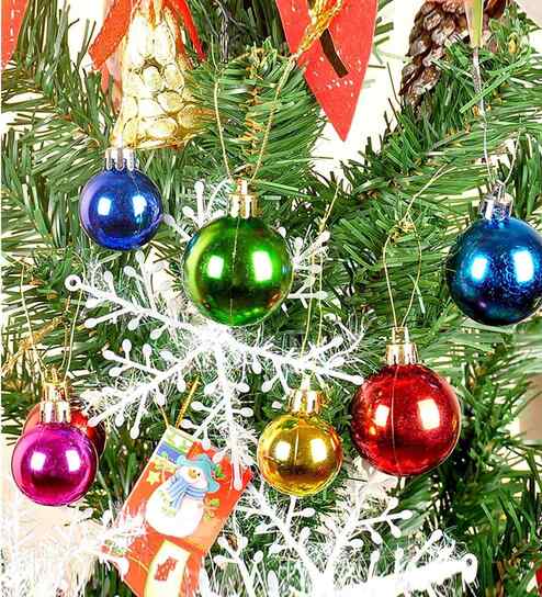 12 Pcs Multicolour Big Balls for Christmas Tree Hanging Decoration