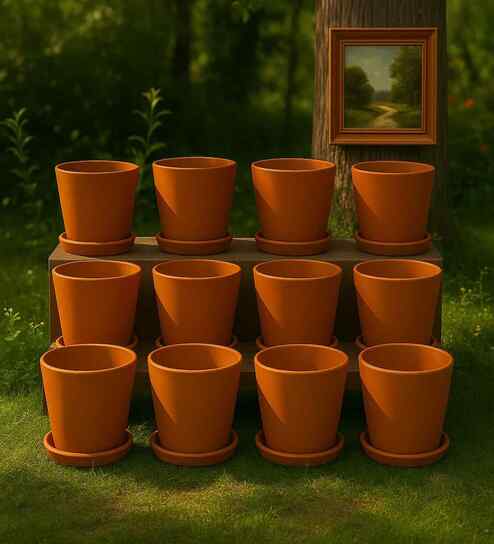 12 Pcs Red Terracotta 5.5 Inchs Planters