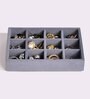 Grey 12 Grids Jewellery Tray