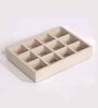 Cream 12 Grids Jewellery Tray