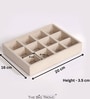 Cream 12 Grids Jewellery Tray