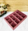 Pink 12 Grids Jewellery Tray