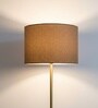 12-Inch Beige Fabric Drum Lampshade