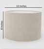 12-Inch Beige Fabric Drum Lampshade